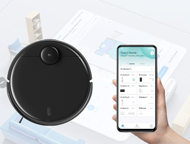 điều khiển robot lau nhà bằng điện thoại