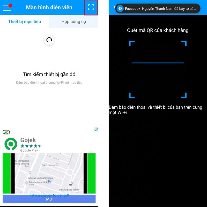 kết nối màn hình điện thoại với máy tính