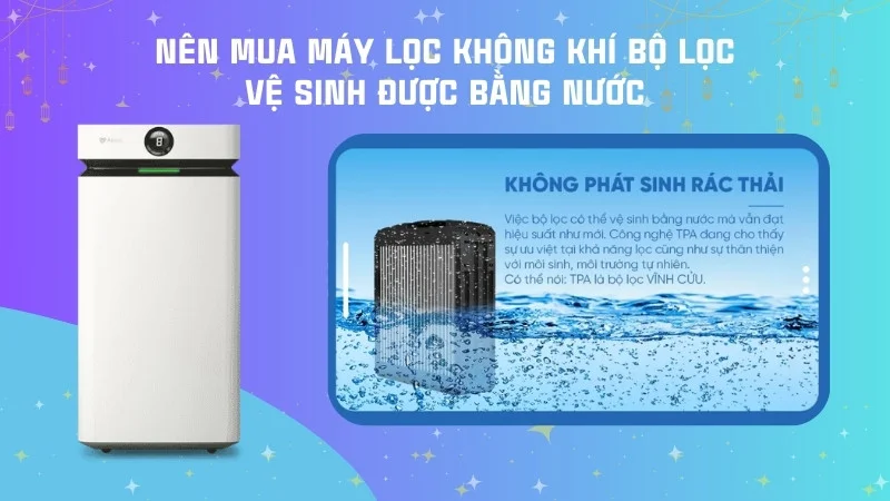 nên mua máy lọc không khí bộ lọc vệ sinh bằng nước