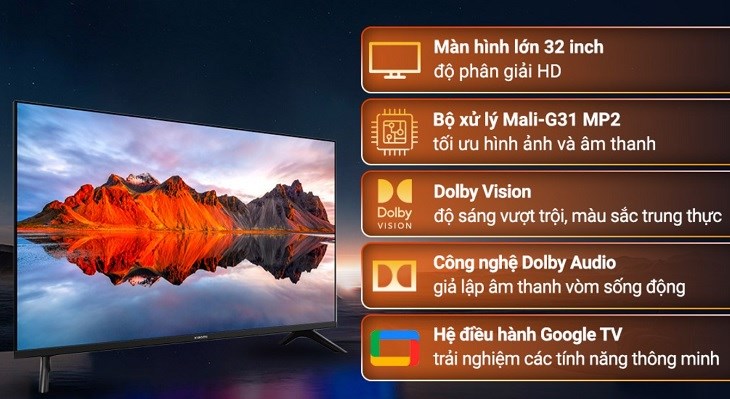 Kích thước tivi xiaomi