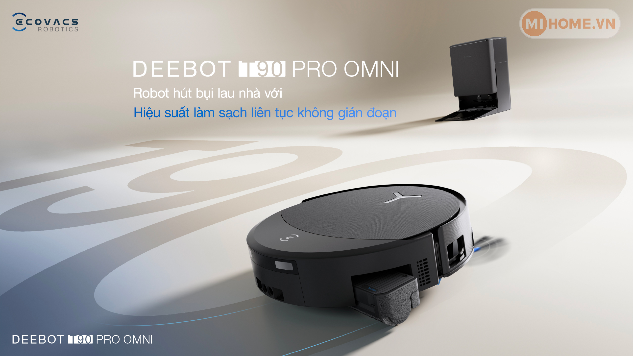 Robot hút bụi lau nhà Ecovacs DEEBOT T90 PRO OMNI 62 1 2