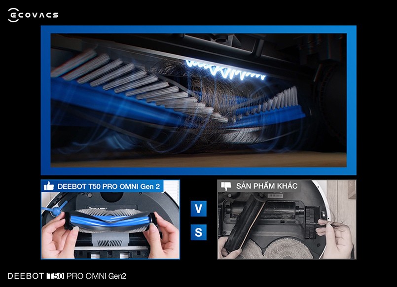 Ecovacs Deebot T50 Pro Gen 2 công nghệ chống rối