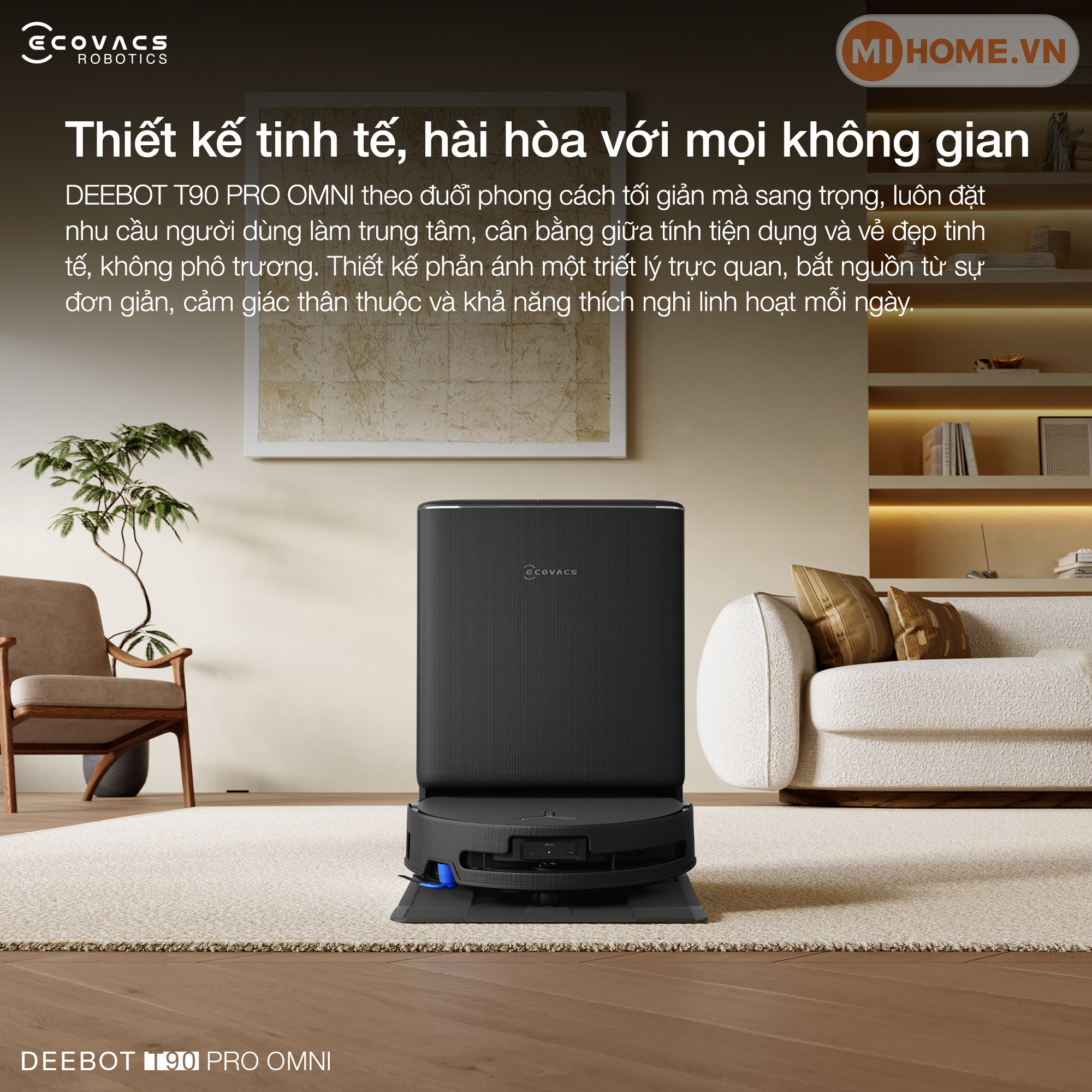 Robot hút bụi lau nhà Ecovacs DEEBOT T90 PRO OMNI 63 21