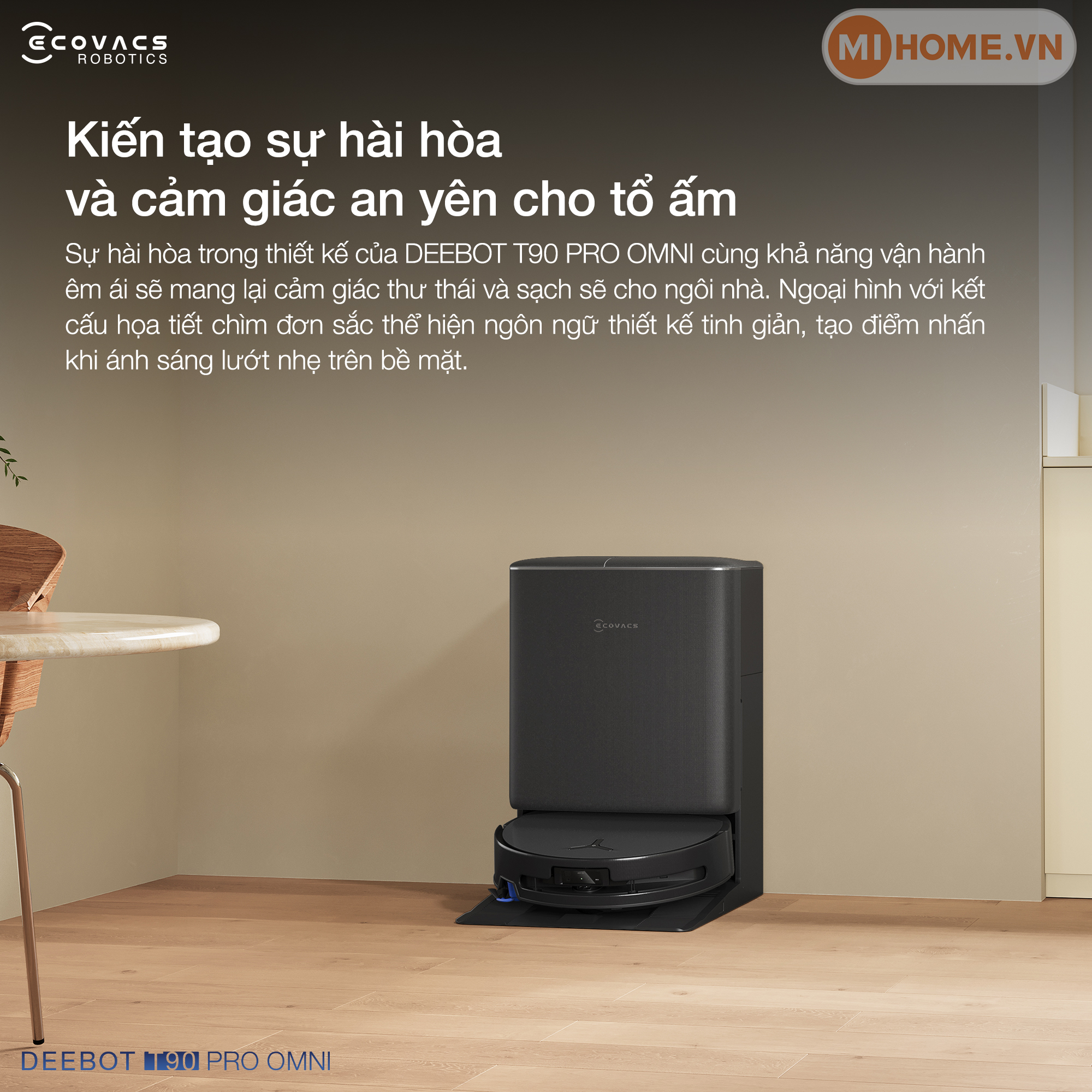 Robot hút bụi lau nhà Ecovacs DEEBOT T90 PRO OMNI 77 22