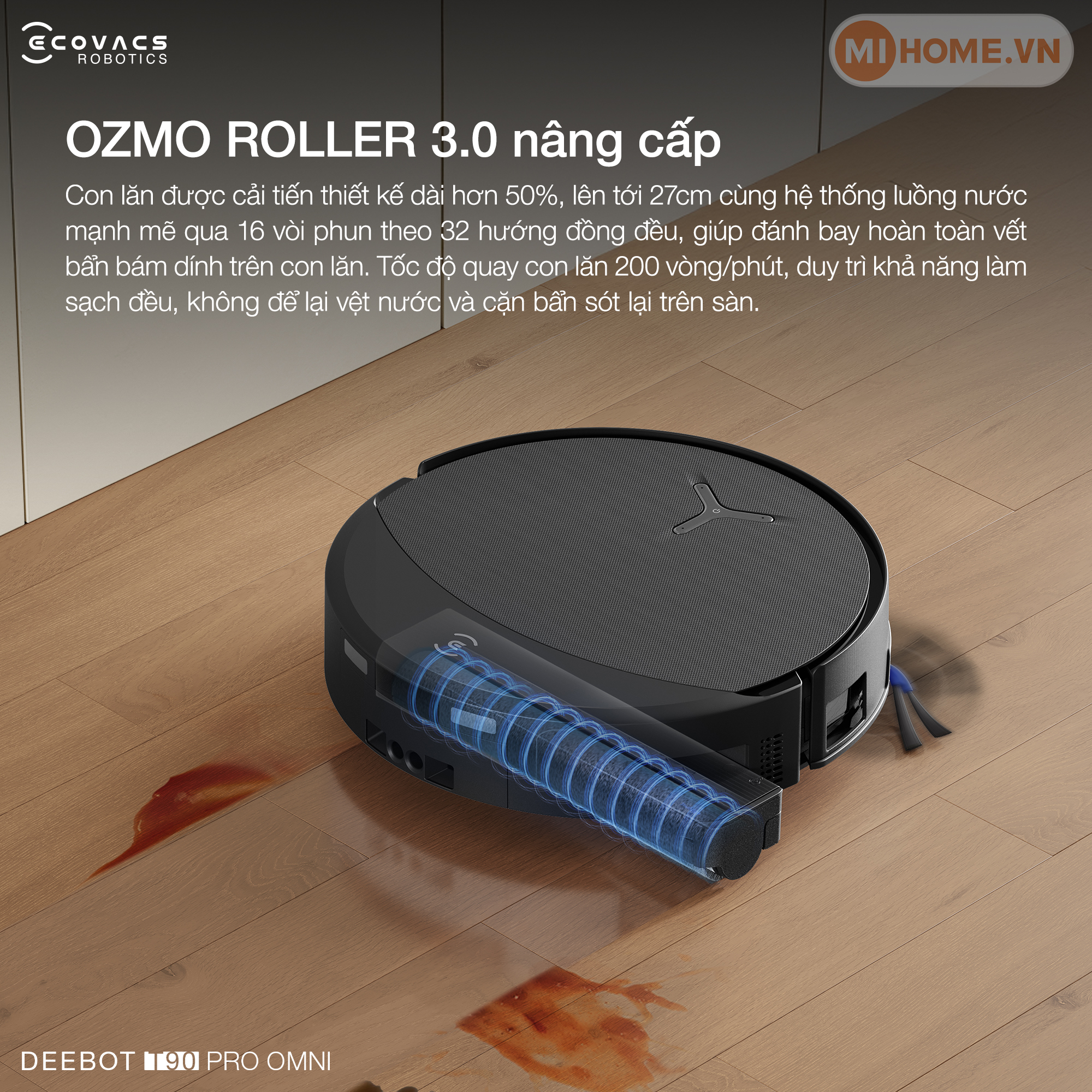 Robot hút bụi lau nhà Ecovacs DEEBOT T90 PRO OMNI 68 3 1