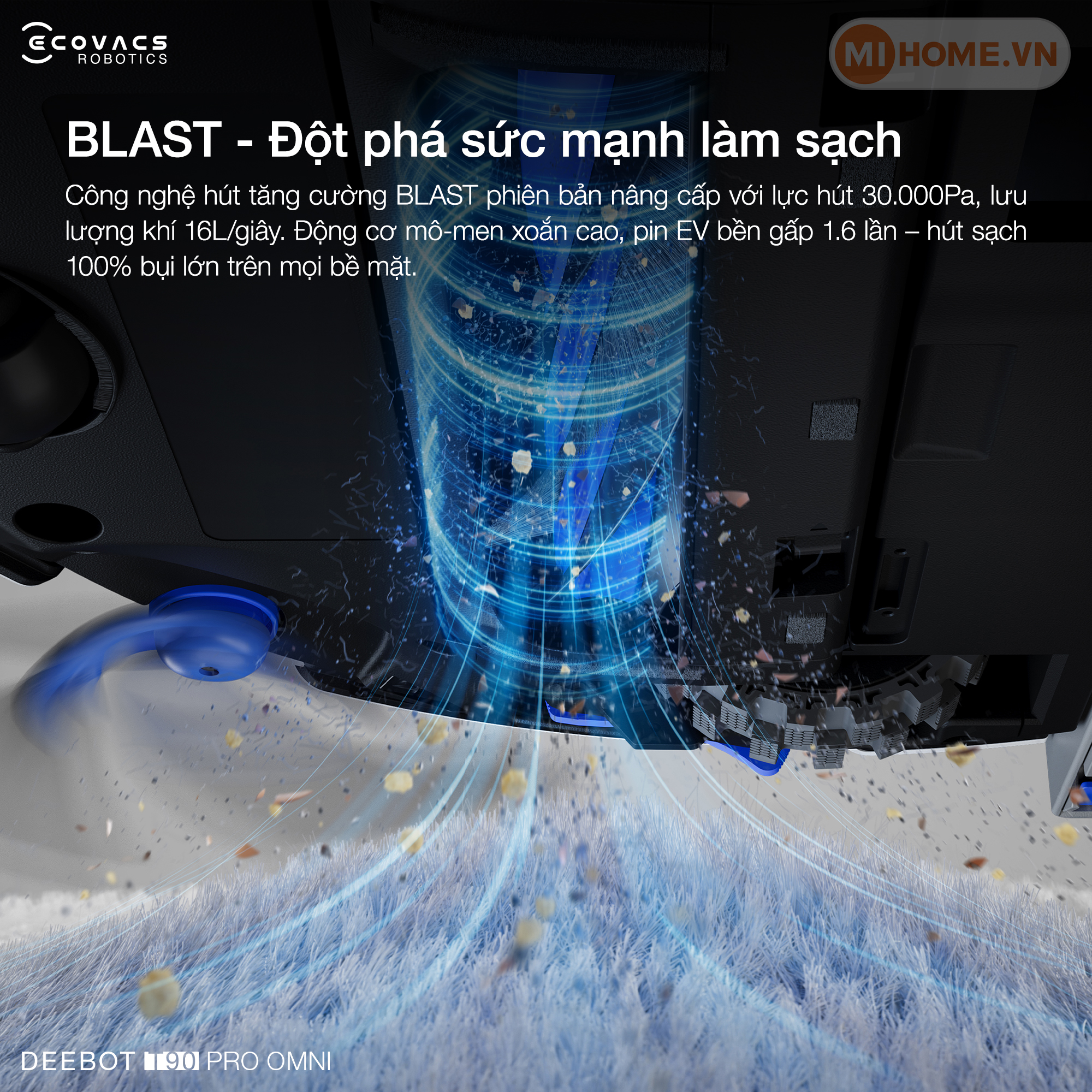 Robot hút bụi lau nhà Ecovacs DEEBOT T90 PRO OMNI 67 4