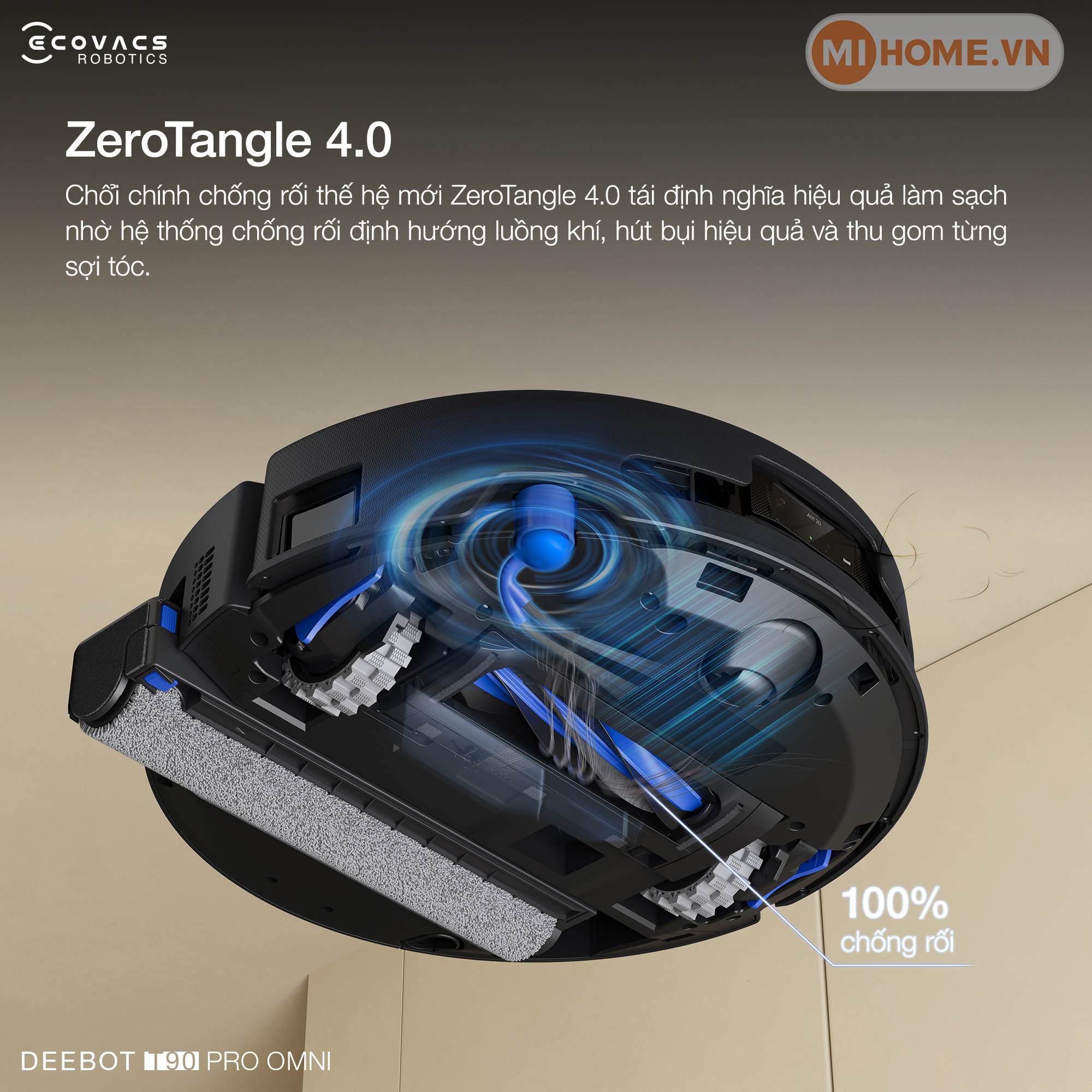 Robot hút bụi lau nhà Ecovacs DEEBOT T90 PRO OMNI 70 6