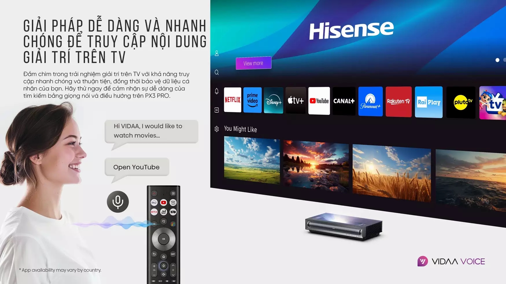 Máy chiếu siêu gần Hisense Cinema PX3-Pro