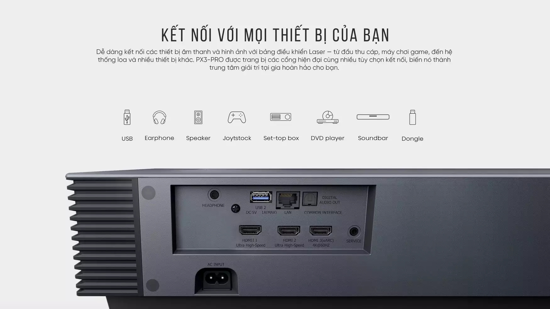 Máy chiếu siêu gần Hisense Cinema PX3-Pro