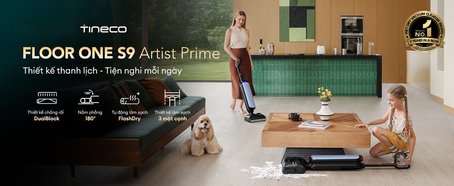 Máy hút bụi lau nhà Tineco Floor One S9 Artist Prime