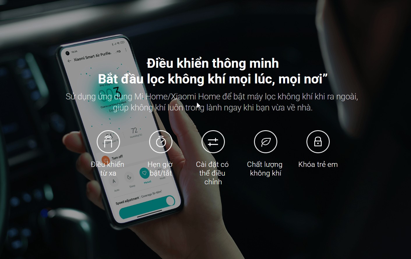 máy lọc không khí xiaomi air purifier 4 pro