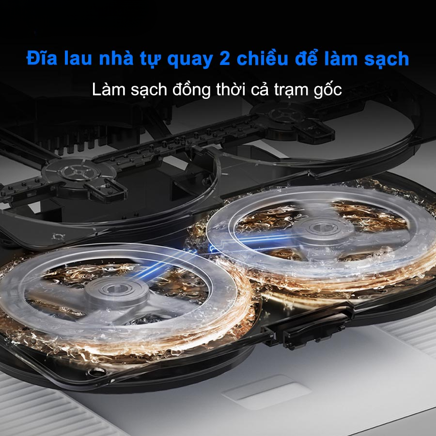 Đĩa lau nhà tự quay 2 chiều