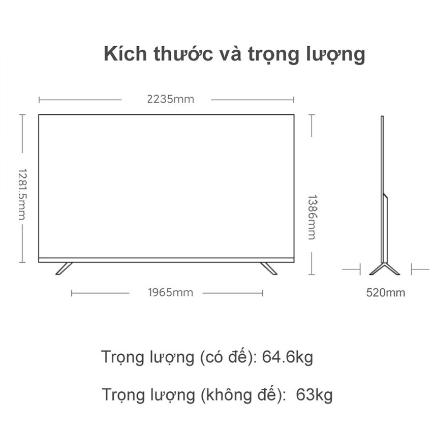 Tivi Xiaomi 100 inch 4K Redmi Max