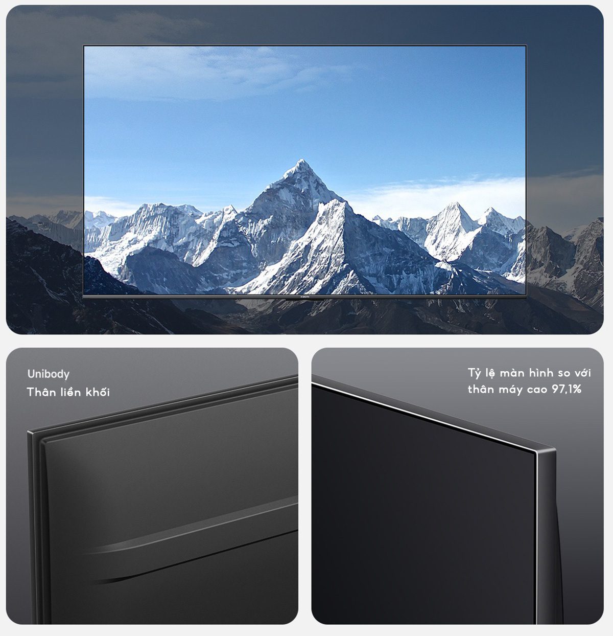 tivi xiaomi 50 inch 4k thiết kế tràn viền